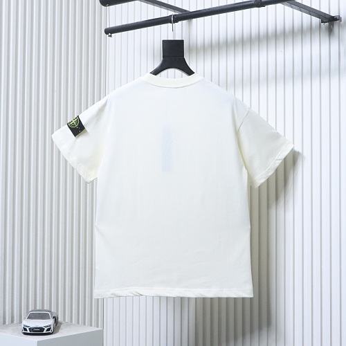 EM Sneakers Stone Island Cuff-Patch T-Shirt Rice White