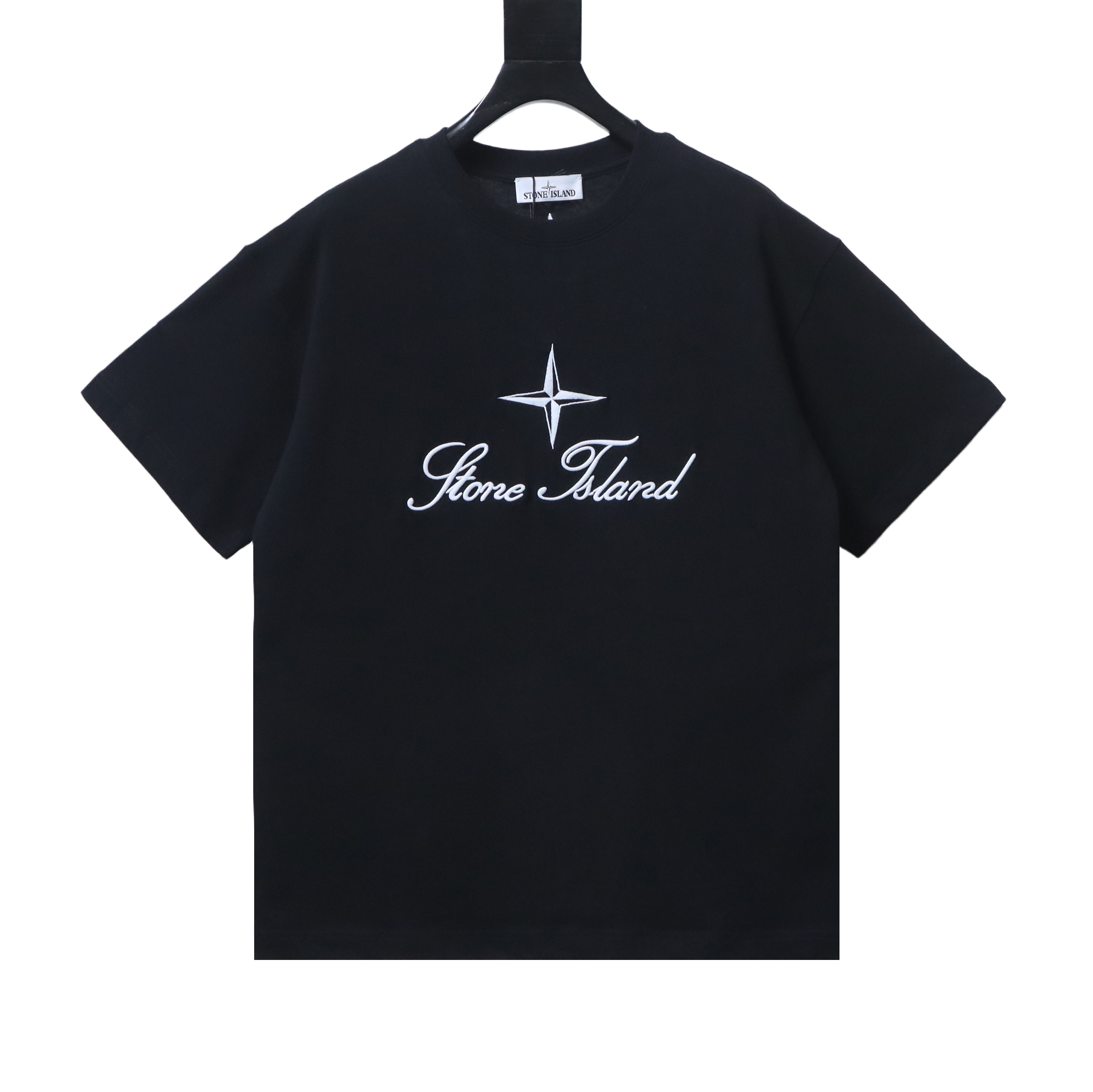 EM Sneakers Stone Island Embroidered Logo T-Shirt Black