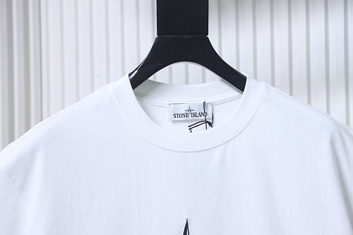 EM Sneakers Stone Island Embroidered Logo T-Shirt White