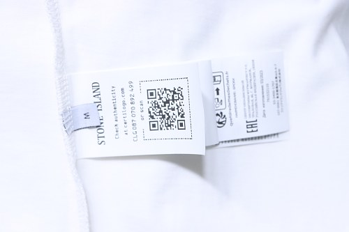 EM Sneakers Stone Island Embroidered Logo T-Shirt White