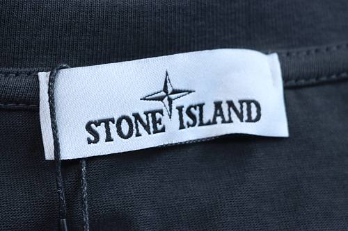 EM Sneakers Stone Island logo-print T-shirt Dark Gray