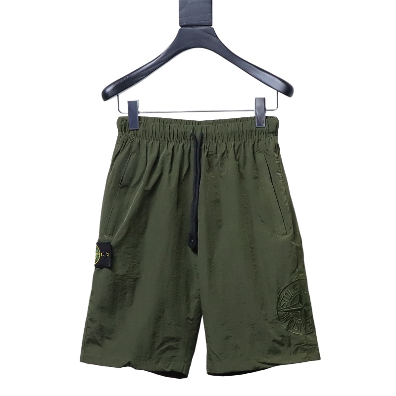EM Sneakers Stone Island Olive Green Patch Shorts