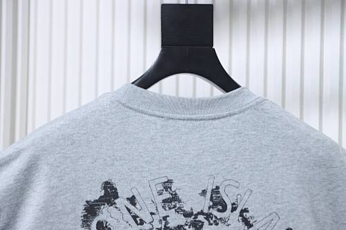 EM Sneakers Stone Island T-Shirt with Back Map Print Gray
