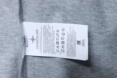 EM Sneakers Stone Island T-Shirt with Back Map Print Gray