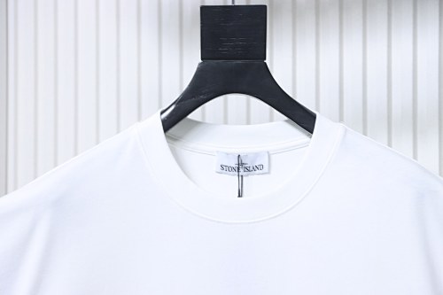 EM Sneakers Stone Island T-Shirt with Back Map Print White