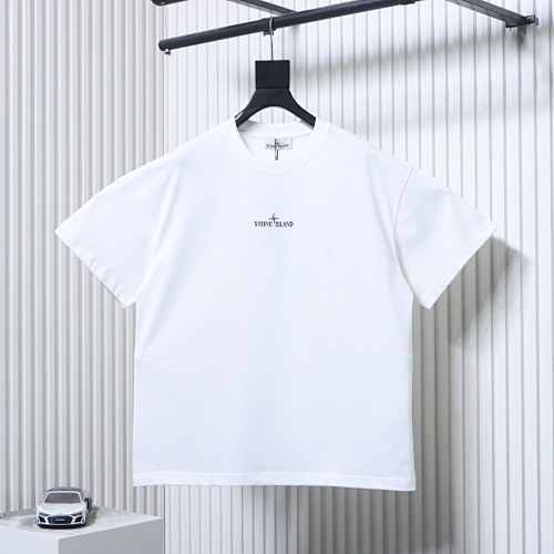EM Sneakers Stone Island T-Shirt with Back Map Print White