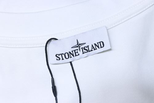 EM Sneakers Stone Island T-Shirt with Back Map Print White