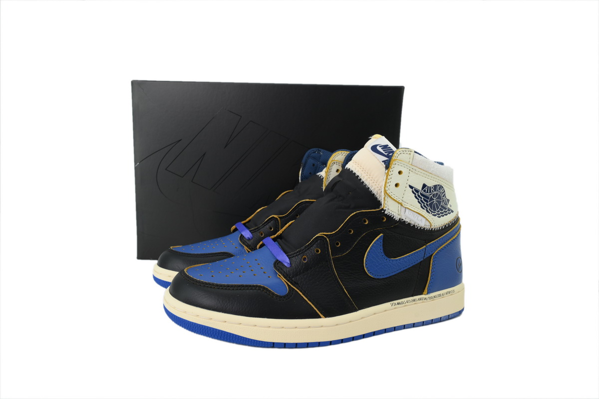 EM Sneakers Air Jordan 1 Retro High x Fragment DesignxUnion LA OG Sport Royal
