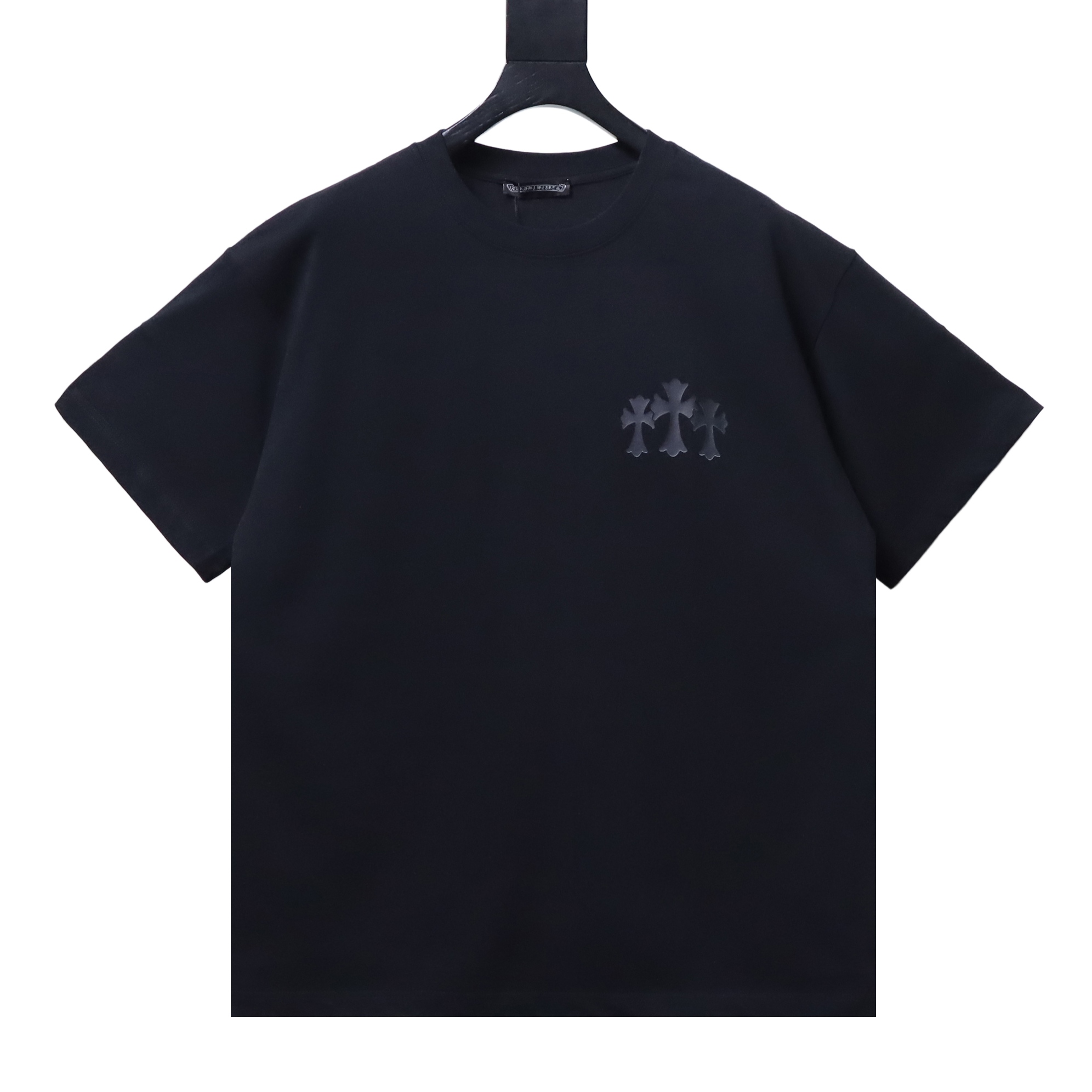 EM Sneakers Chrome Hearts 25SS Sanskrit Cross Print Crewneck T-Shirt Black