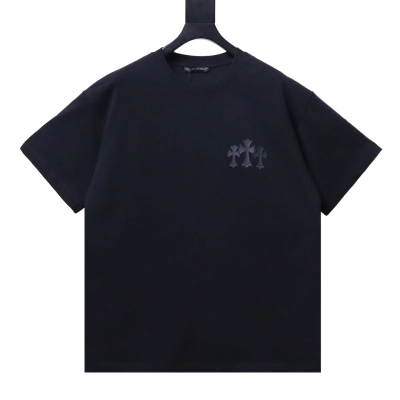 EM Sneakers Chrome Hearts 25SS Sanskrit Cross Print Crewneck T-Shirt Black 01