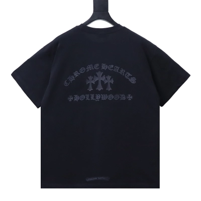 EM Sneakers Chrome Hearts 25SS Sanskrit Cross Print Crewneck T-Shirt Black 02