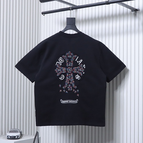 EM Sneakers Chrome Hearts CH Colorful Cross Appliqué T-Shirt Black