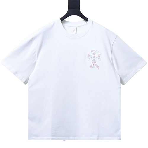 EM Sneakers Chrome Hearts CH Colorful Cross Appliqué T-Shirt White
