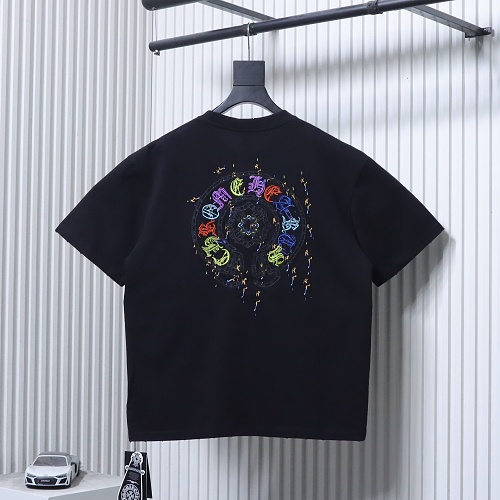 EM Sneakers Chrome Hearts CH Colorful Horseshoe Appliqué T-Shirt Black