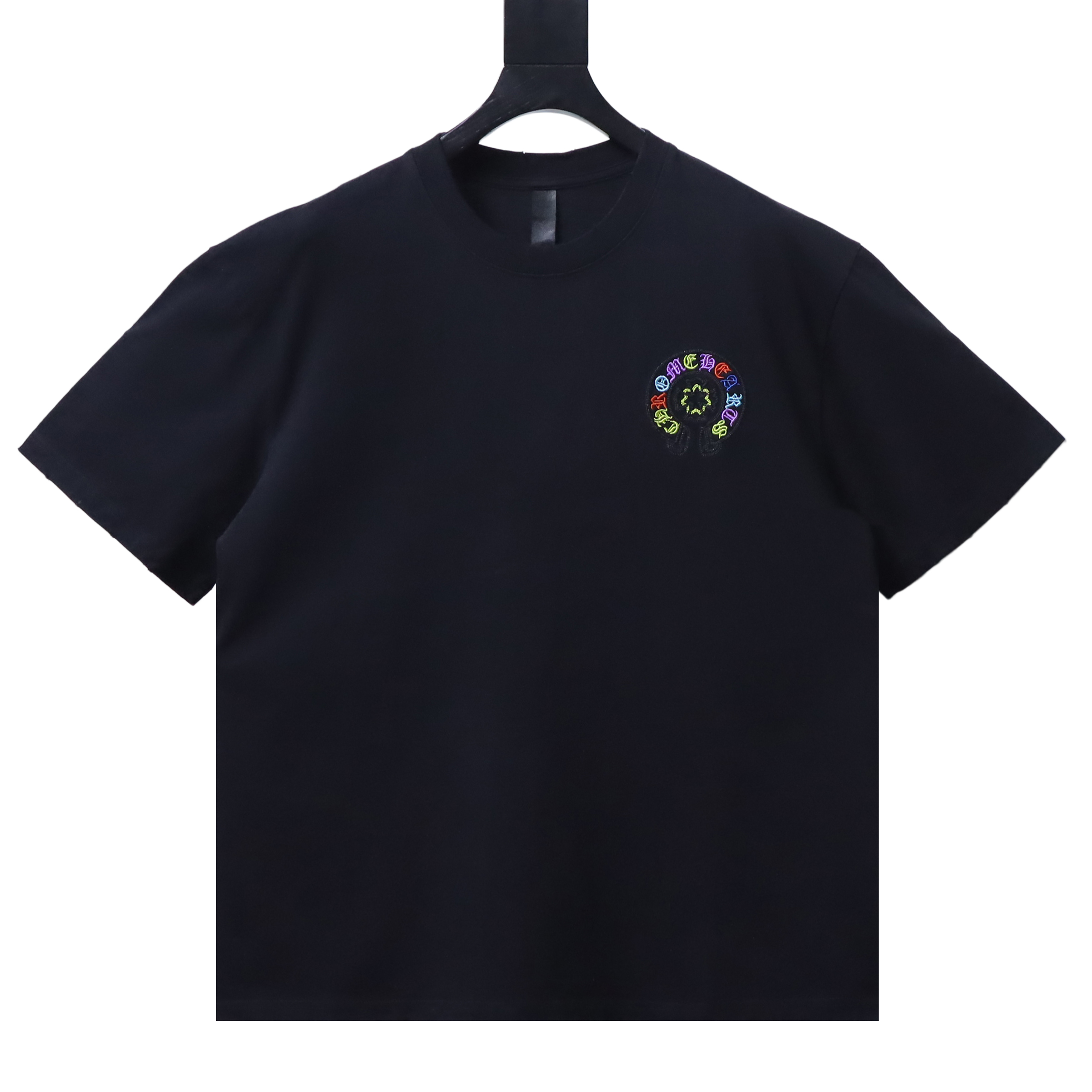 EM Sneakers Chrome Hearts CH Colorful Horseshoe Appliqué T-Shirt Black