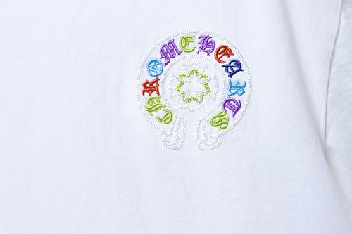 EM Sneakers Chrome Hearts CH Colorful Horseshoe Appliqué T-Shirt White