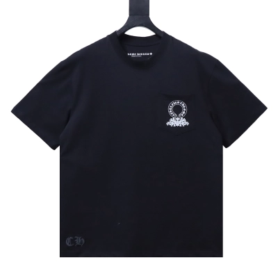 EM Sneakers Chrome Hearts CH Horseshoe & Multi-Cross Print T-Shirt Black 01