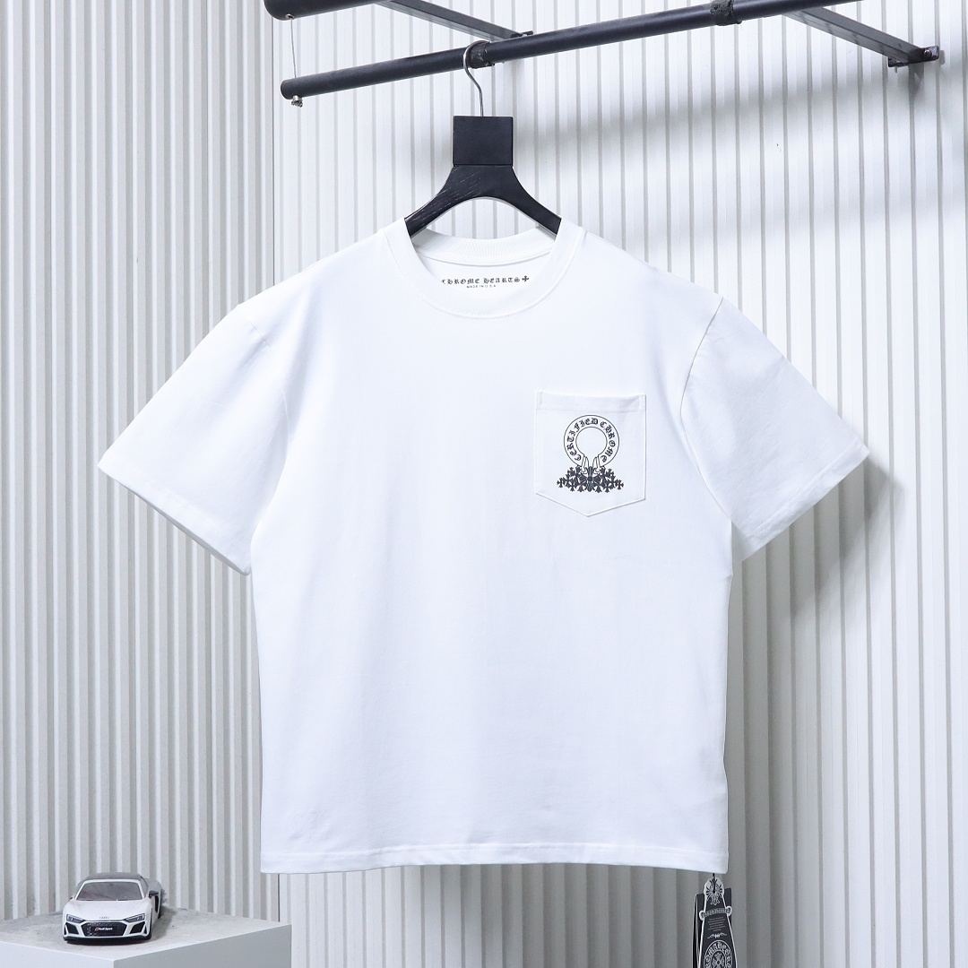 EM Sneakers Chrome Hearts CH Horseshoe & Multi-Cross Print T-Shirt White