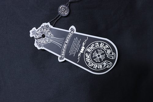 EM Sneakers Chrome Hearts Color-block Gothic Script & Cross Print T-Shirt Black