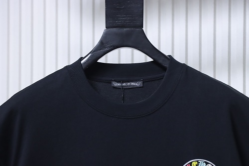 EM Sneakers Chrome Hearts Colorful Cross Cluster Embroidered T-Shirt Black