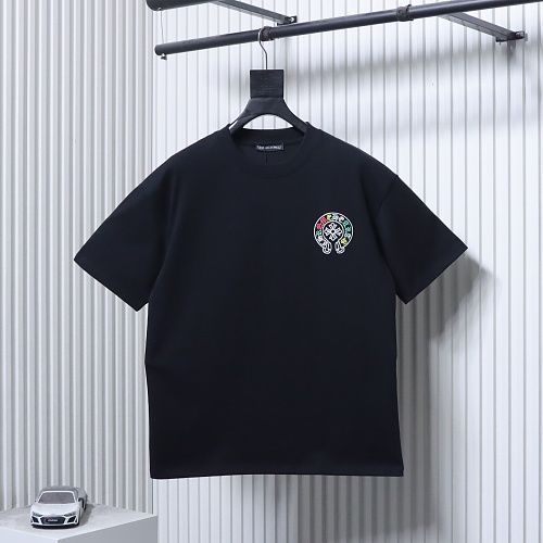 EM Sneakers Chrome Hearts Colorful Cross Cluster Embroidered T-Shirt Black