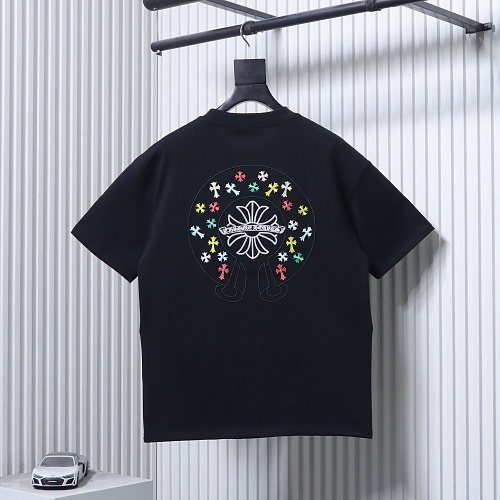 EM Sneakers Chrome Hearts Colorful Cross Cluster Embroidered T-Shirt Black