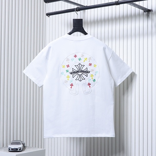 EM Sneakers Chrome Hearts Colorful Cross Cluster Embroidered T-Shirt White