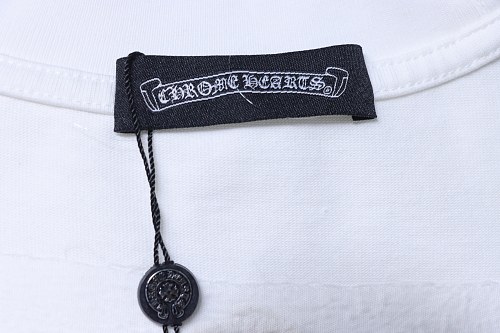 EM Sneakers Chrome Hearts Cross & Sanskrit Patch French Terry T-Shirt White
