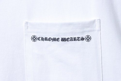 EM Sneakers Chrome Hearts Cemetery Cross Tire Tracks T-Shirt White