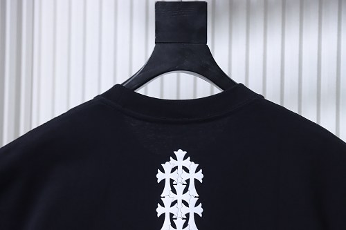 EM Sneakers Chrome Hearts Cross Tire Tracks Pocket T-Shirt Black