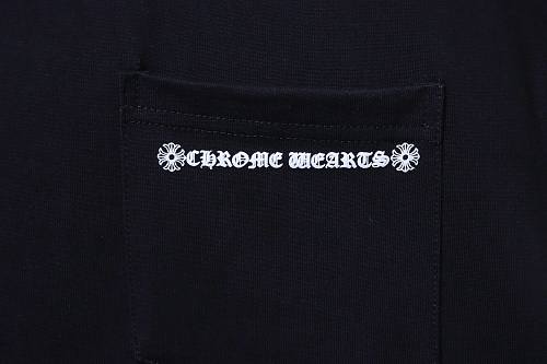 EM Sneakers Chrome Hearts Cross Tire Tracks Pocket T-Shirt Black
