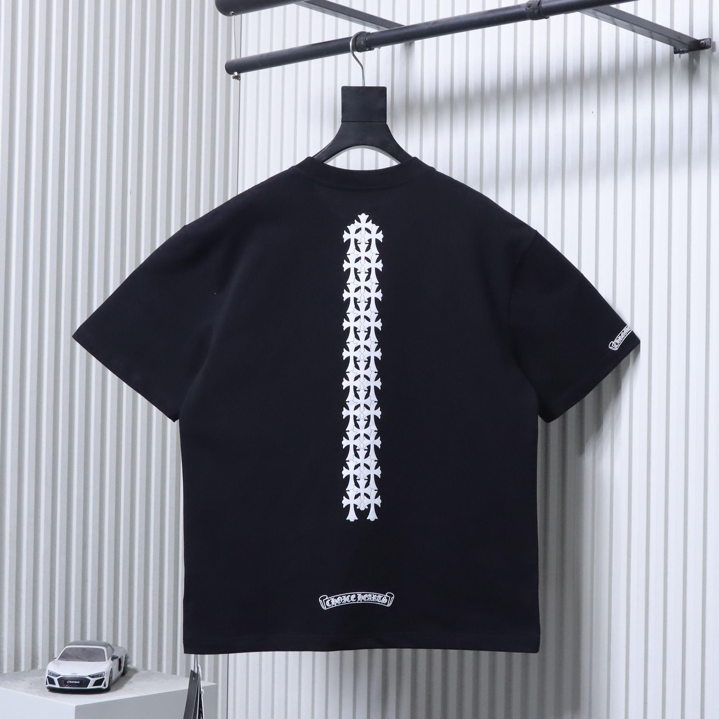 EM Sneakers Chrome Hearts Cross Tire Tracks Pocket T-Shirt Black