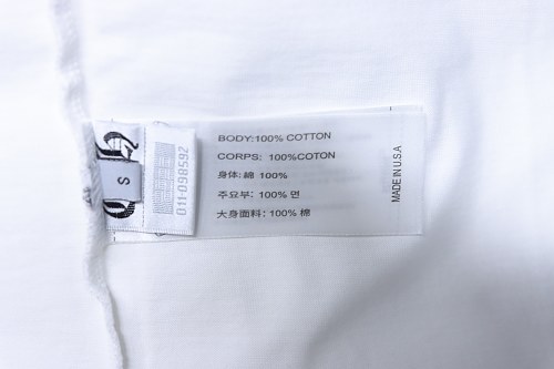 EM Sneakers Chrome Hearts Horseshoe Cross Burnout Appliqué & Embroidery Distressed T-Shirt White