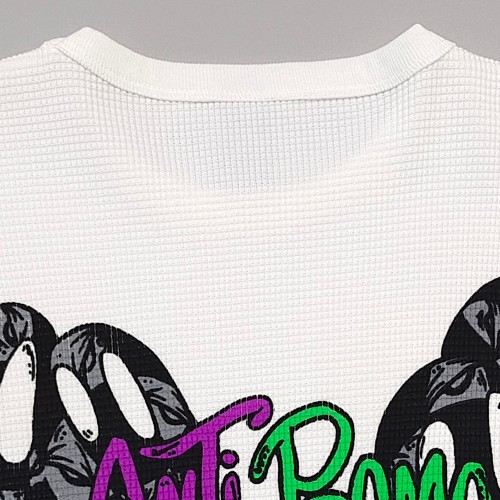 EM Sneakers Matty Boy Anti Promo 99 Eyes Las Vegas Waffle Thermal Long Sleeve Shirt White