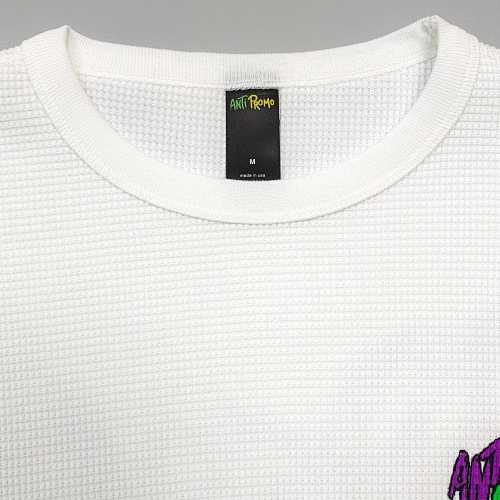 EM Sneakers Matty Boy Anti Promo 99 Eyes Las Vegas Waffle Thermal Long Sleeve Shirt White