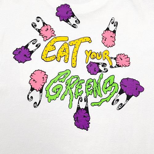 EM Sneakers Matty Boy Anti Promo Eat Your Greens T-Shirt White
