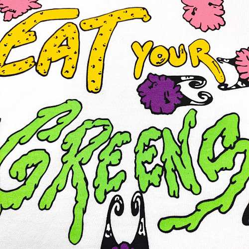 EM Sneakers Matty Boy Anti Promo Eat Your Greens T-Shirt White