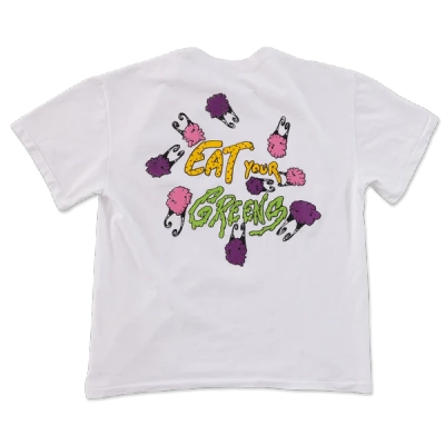 EM Sneakers Matty Boy Anti Promo Eat Your Greens T-Shirt White 02