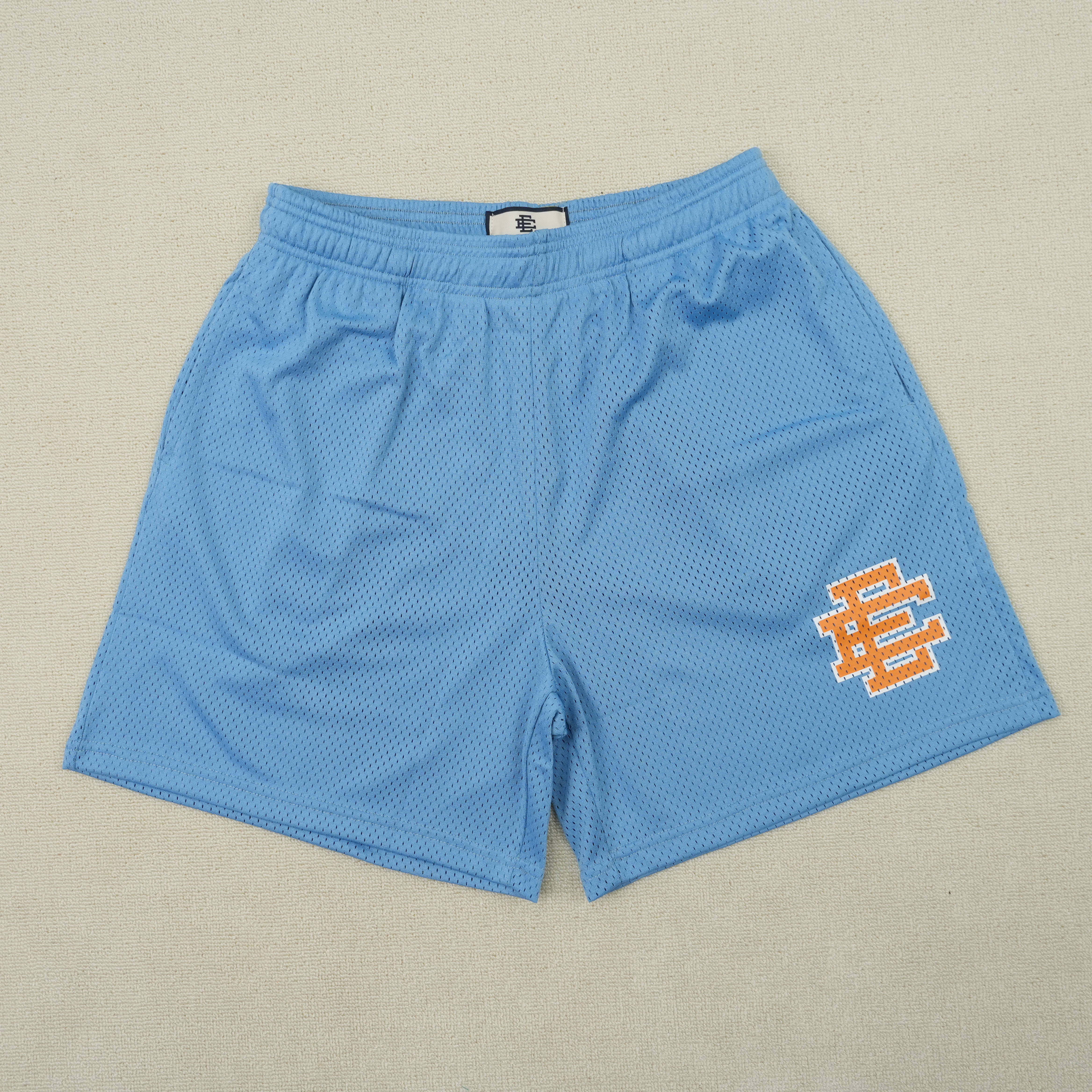 EM Sneakers Eric Emanuel EE Basic/Core Shorts Carolina Blue/Orange