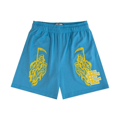 EM Sneakers Eric Emanuel x Warren Lotas Shorts Carolina Blue/Yellow 01