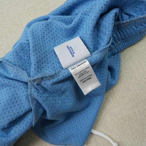 EM Sneakers Eric Emanuel x Warren Lotas Shorts Carolina Blue/Yellow