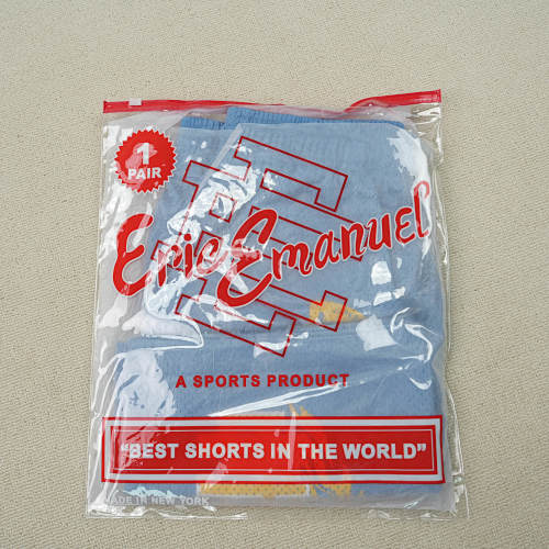 EM Sneakers Eric Emanuel x Warren Lotas Shorts Carolina Blue/Yellow