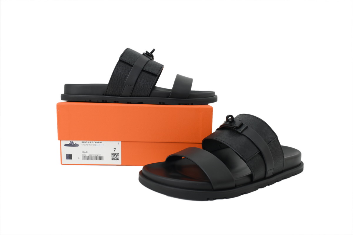 EM Sneakers Hermes Jackson Sandal Black