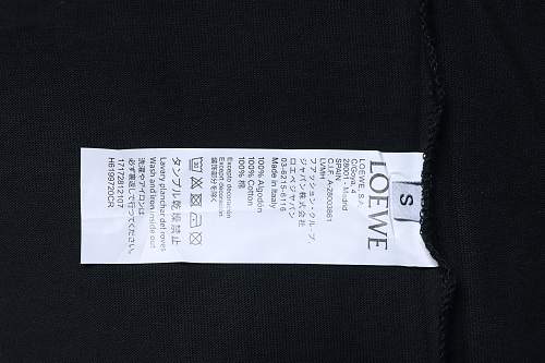 EM Sneakers Loewe Rabbit Embroidery T-Shirt Black