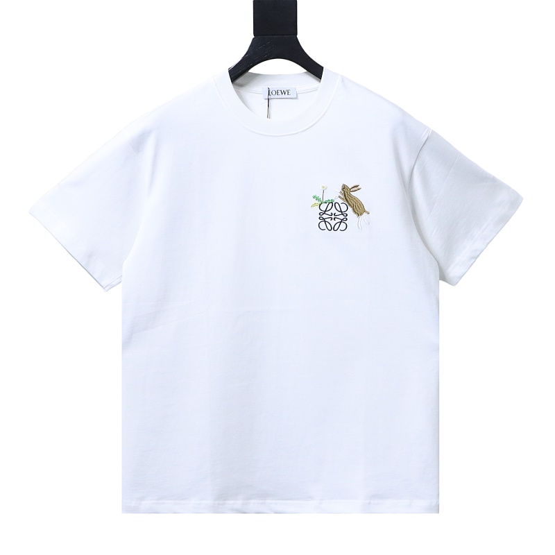 EM Sneakers Loewe Rabbit Embroidery T-Shirt White