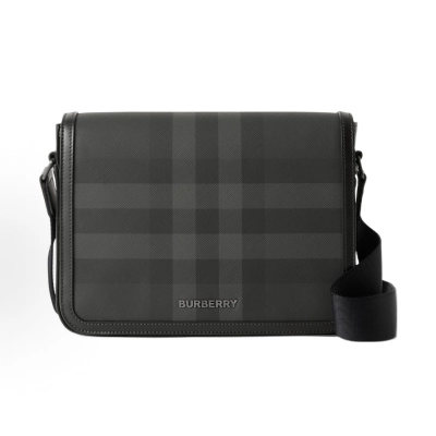 EM Sneakers Burberry Small Alfred Messenger Bag Charcoal Gray 01
