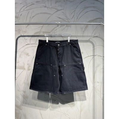 EM Sneakers Chrome Hearts Patchwork Leather and Hardware Short Jeans Black 02