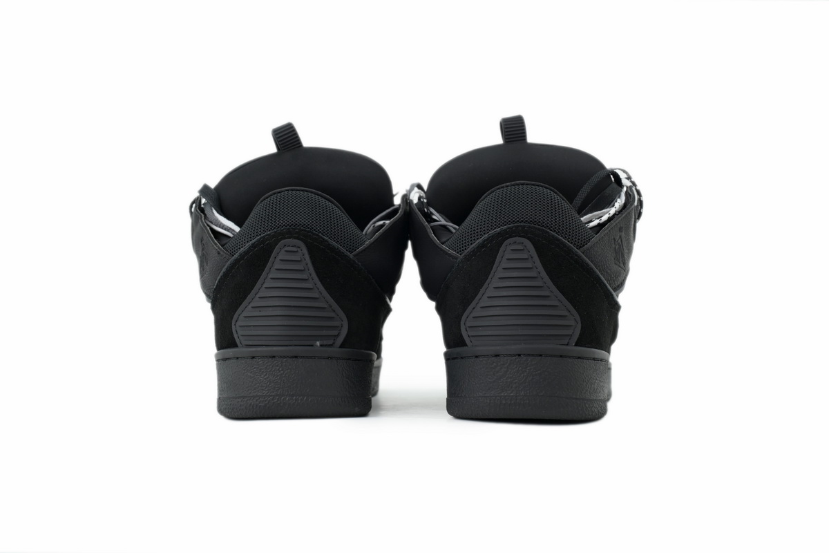 EM Sneakers Lanvin Leather Curb Black Ribbon