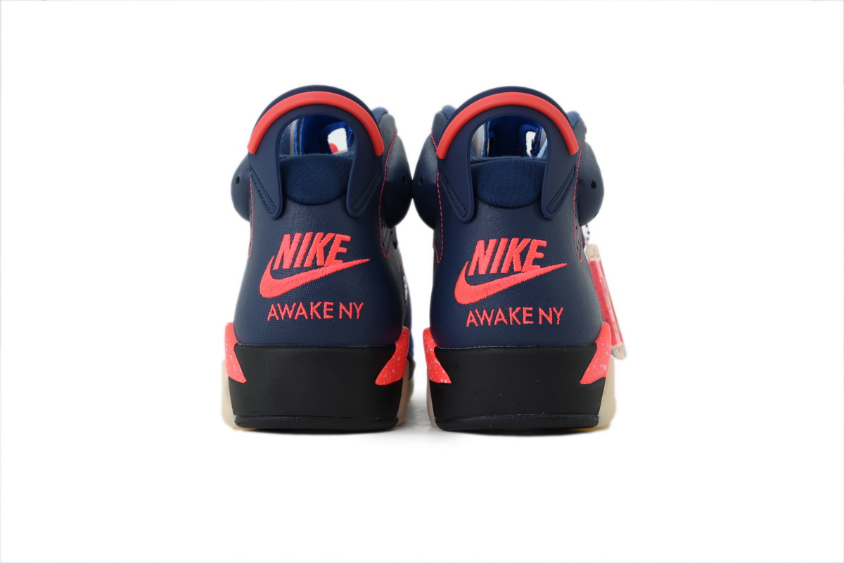 EM Sneakers Air Jordan 6 x Awake NY Retro Midnight Navy Infrared