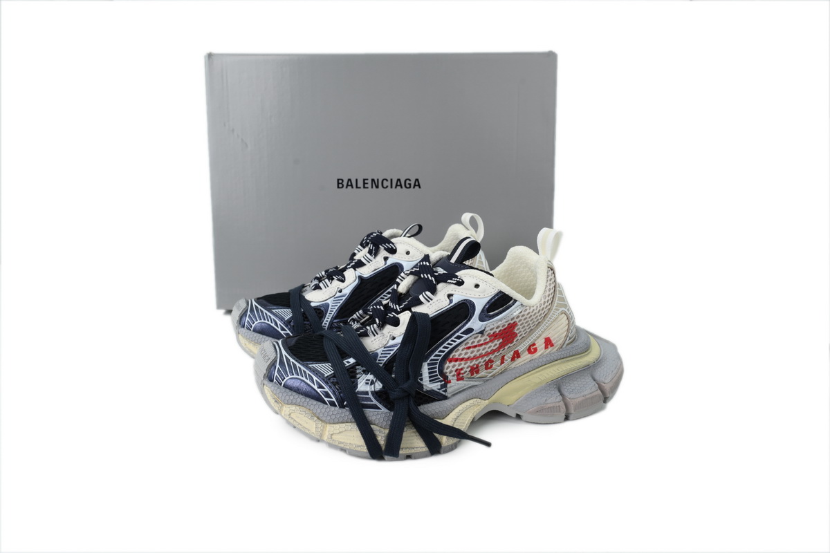 EM Sneakers Balenciaga 3xL Eggshell Red Navy